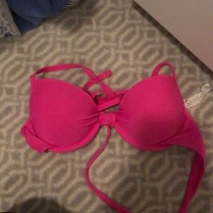 Hot Pink Cupped Bikini Top